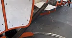 FOTO! În timp ce Nicuşor Dan se visează preşedinte! O bucată de şină a străpuns podeaua „tramvaiului corporatiştilor” pe linia 36 în Pipera! Încă un episod din serialul „Bucureştiul în ruină!”