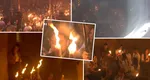 S-a aprins Lumina Sfântă în Biserica Sfântului Mormânt din Ierusalim. Va fi primită la Catedrala Patriarhală de Patriarhul Daniel, în jurul orei 19:00