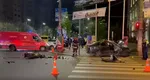 Accident șocant în Capitală. Un motociclist a ajuns la spital, după ce o șoferiță de 22 de ani nu i-a acordat prioritate