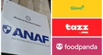 ANAF a găsit un prejudiciu de 3,7 milioane de lei făcut de firmele care angajează livratori Glovo, Tazz și FoodPanda. Pontau angajații cu mai puține ore decât lucrau