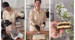 Rețeta de prăjitură cu cremă de vanilie și blat de cacao a Getei Sterp. Este perfectă pentru masa de Paște