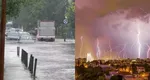Mașini înghițite de apă în București. Vremea ploioasă a făcut prăpăd în Capitală VIDEO