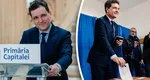 Nicușor Dan așteaptă rezultatele Exit Poll în Parcul Cișmigiu, peste drum de Primăria Capitalei
