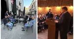 George Simion s-a întâlnit cu românii din Belgia într-un restaurant deținut de interlopii din „Dinastia Paliți”, apropiați ai Clanului Vancică