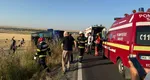 Un autobuz plin cu pasageri ucraineni s-a răsturnat în județul Constanța. A fost activat Planul Roșu de Intervenție FOTO