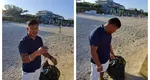 Ce salariu câștigă un muncitor nepalez care strânge resturile de pe plaja din Mamaia. Bărbatul face bani și din reciclarea sticlelor