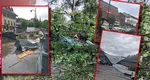 Dezastru la Sinaia. Acoperișul Gării Sinaia, smuls de vijelii și aruncat pe DN1. 16 oameni au fost răniți