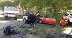 Un tânăr de 22 de ani a murit pe loc după ce a intrat cu mare viteză într-un camion. Mașina s-a rupt în două