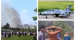O nouă tragedie aviatică. Un avion s-a prăbușit peste o grădiniță. Imagini dramatice de la locul accidentului