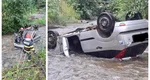 Val de accidente în România. O mașină s-a răsturnat în apele Jiului. Trei tineri au ajuns la spital