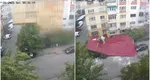 VIDEO Furtuna a doborât acoperișul unui bloc din Calafat. O persoană a fost la un pas să fie strivită