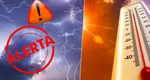Avertizări meteo emise de ANM! Cod roșu, portocaliu și galben de caniculă. În anumite zone din țară sunt așteptate ploi torențiale și vijelii