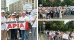 Proteste în Piața Victoriei. Bugetarii au ieșit din nou în stradă din cauza măsurilor de austeritate