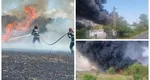 Incendii de amploare în județele Giurgiu, Mehedinți și Tulcea. Pompierii luptă cu flăcările pe cod roșu de caniculă