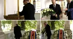 Imagini impresionante cu Traian Băsescu la catafalcul lui Ion Iliescu. Fostul șef de stat nu și-a putut ascunde tremurul mâinii și abia a reușit să aprindă lumânarea