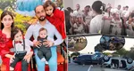 Imagini sfâșietoare cu românii care și-au pierdut cei 3 copii în accidentul teribil din Spania. Părinții au fost duși la priveghi pentru a-și vedea îngerașii
