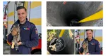 O pisică a fost salvată după ce a căzut într-o fântână adâncă de 7 metri