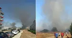 Incendiu puternic lângă București, s-a emis RO-Alert. Flăcările se extind rapid, casele oamenilor sunt în pericol FOTO + VIDEO