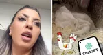 O româncă s-a luat după Chat GPT și a băgat perna la uscător: “Mama! Miroase a găină moartă!”