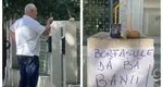 Dorin Cocoş cântă pe gardul lui Stelu după modelul Ceauşescu: „Borfaşule, dă, bă, banii înapoi. Banditule!”