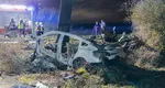 Șcene de groază pe șosea. Un bărbat și cei doi copii ai săi au ars de vii după ce au rămas blocați într-o TESLA