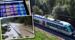 Trenuri întârziate sau anulate din pricina ploilor abundente. Anunțul CFR pentru românii care vor călători în timpul codului roșu ce vizează sud-estul țării