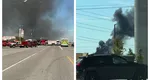 Avion prăbuşit în SUA. Incendiu uriaş la sol după impact VIDEO