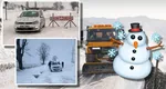 Strat de zăpadă de jumătate de metru din această noapte se închid drumurile. ANM anunţă ninsori abundente şi viscol în orele următoare