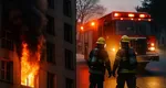 O nouă tragedie, incendiu violent într-un bloc-turn cu 10 etaje din Lyon, patru morţi şi numeroşi răniţi