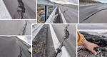 Autostrada A10 Sebeș-Turda arată ca după cutremur. O porțiune din șoseaua inaugurată în 2018 s-a surpat și există risc de producere a accidentelor