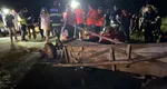 Accident grav pe DN 11B: Patru răniți după ce o mașină a intrat într-o căruță. Trafic oprit în ambele sensuri