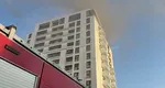 VIDEO Incendiu puternic într-un bloc nou din sectorul 5 al Capitalei. Pompierii intervin cu șapte autospeciale