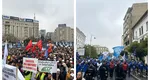 Protest cu mii de oameni în Piața Victoriei. Sindicaliștii BNS au ieșit în stradă, care sunt nemulțumirile