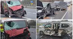 Accident grav pe autostradă, în Ungaria. Doi șoferi spulberați de un microbuz înmatriculat în România. Firul tragediei înainte de Crăciun VIDEO
