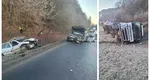 Accident cu două mașini și un autocamion cu rumeguş, la ieşirea din Odorheiu Secuiesc. Cinci persoane, inclusiv un copil, au fost rănite