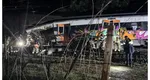 Un alt accident feroviar în Spania, un tren a lovit un zid prăbuşit peste şine, la Barcelona