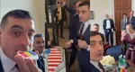George Simion „îndulcește” episodul tăierii tortului în forma Groenlandei cu episodul fursecului ornat cu drapelul României: „Nu știu dacă să mănânc prăjitura asta. We may have a problem in the Romanian Parliament”