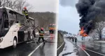 Un autocar a luat foc în județul Mureș. 47 de persoane, adăpostite într-o școală
