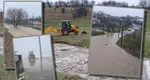 Drum acoperit de apă, după ce un râu a ieșit din matcă în Dolj. Cod portocaliu și galben de inundații în mai multe zone din țară