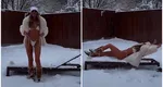 Diana Munteanu s-a pozat în costum de baie, în zăpadă: „Am ieșit să beau cafeaua pe șezlong”. Fanii au reacționat imediat