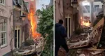 VIDEO Explozie puternică urmată de incendiu în centrul orașului: „Pământul s-a cutremurat”. Autoritățile caută supraviețuitori sub  dărâmături