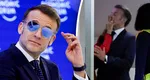 Val de ironii la adresa lui Emmanuel Macron după ce a apărut cu ochelari de soare la Davos: „Brigitte i-a dat un pumn în ochi”