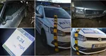 Şofer băut şi fără permis a intrat cu maşina în autospeciala Poliţiei şi apoi a fugit VIDEO