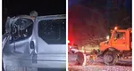 Accident grav luni dimineață. Mai multe persoane au fost rănite în urma impactului dintre un microbuz și o autospecială de deszăpezire