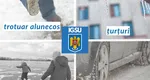 IGSU face apel la români să-şi îndeplinească obligaţia de a curăţa gheaţa. Inspectoratul recomandă atenţie sporită la ţurţuri şi bălţi îngheţate