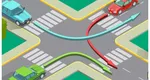TEST AUTO Regula banală pe care mulţi şoferi nu o cunosc. Ce maşină va trece prima prin intersecţie: verde, albastră sau roşie?