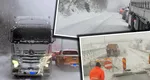 Rețeaua rutieră națională afectată de condițiile meteorologice extreme! Trafic oprit pe Autostrada A7, tronsonul Ploiești – Adjud, restricții de trafic și pe celelalte autostrăzi din cauza ninsorii abundente și viscolului