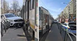 Accident rutier grav în Capitală. Două persoane au fost spulberate de un șofer care a intrat cu mașina în refugiul de tramvai