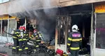 Incendiu puternic într-un bloc din Capitală. Flăcările s-au extins rapid, pompierii au intervenit de urgență FOTO + VIDEO