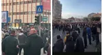 Minerii din Gorj au ieșit în stradă. Un oraș întreg a fost paralizat din cauza protestului: ”Au venit toți din schimbul 1”